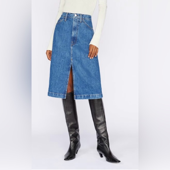 Frame Denim Dresses & Skirts - Women’s Frame Denim Midi Split Skirt Size 25